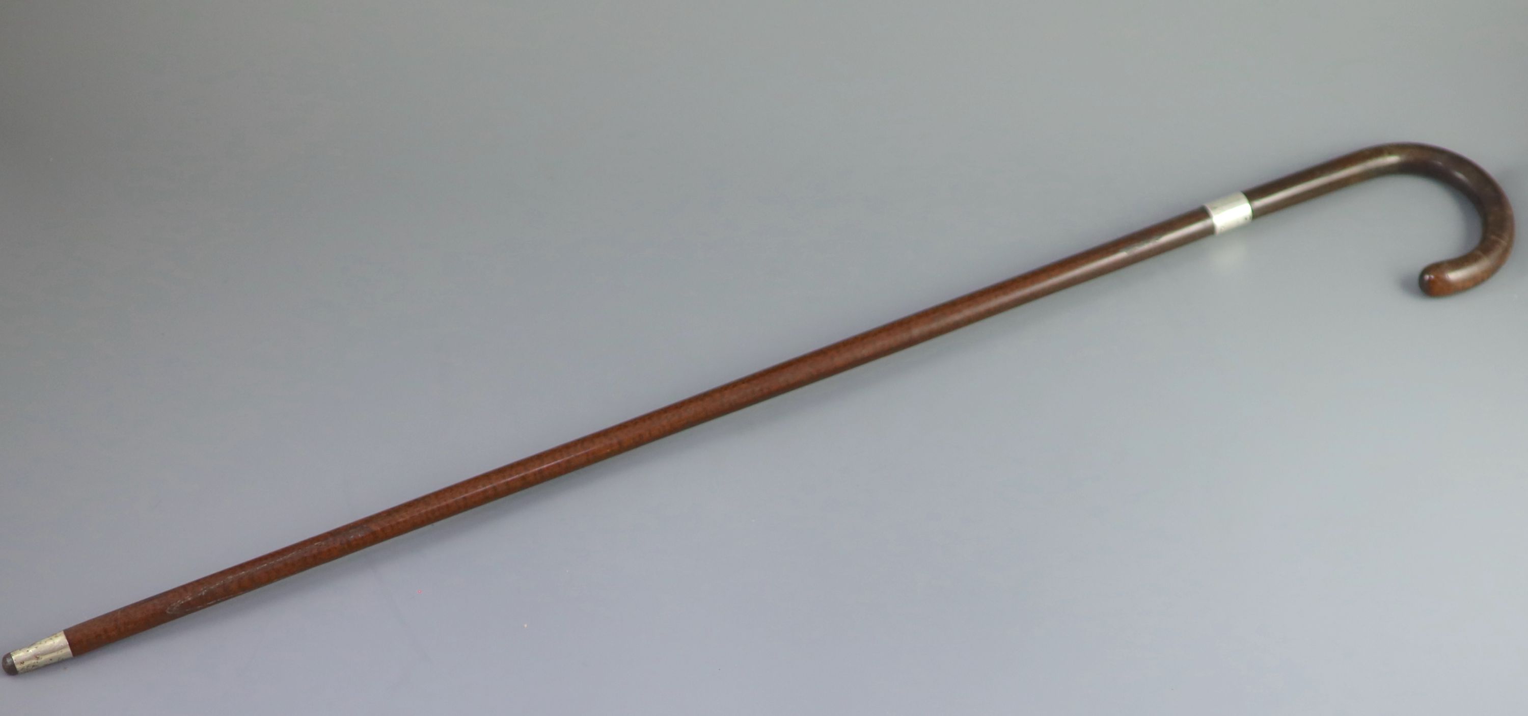 A French Toledo bladed swordstick, 19th century 87cm long